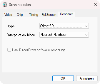 JaimersSTG's tweet image. Weird things going on in PC-98 emulation land.
After the May 4th 2021 build of Neko Project 21/W (rev81), the exclusive fullscreen option is just gone. 
This used to cut 1 frame of input lag but that's just not an option anymore for some reason.