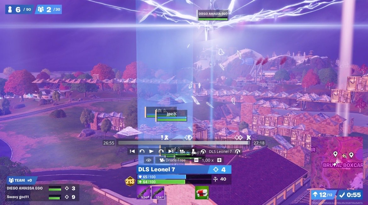200Dls's tweet photo. .@PeterbotFN  just got rebooted in 8th zone in a tournament so we got curious when the last reboot was made this season

its this team just rebooting 26 minutes into the game in zone 12

also peterbot is one of only 1100 people that were rebooted in or after zone 8 this season https://t.co/Iu2viialaN