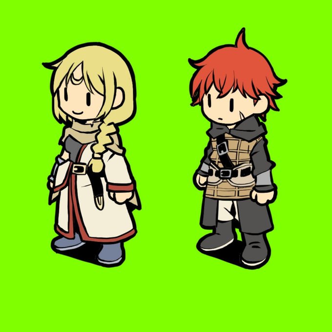 素体使わせてもらっちゃった。
コミック版のアレンとイルマです。
#ウィズダフネ
#wizardry 