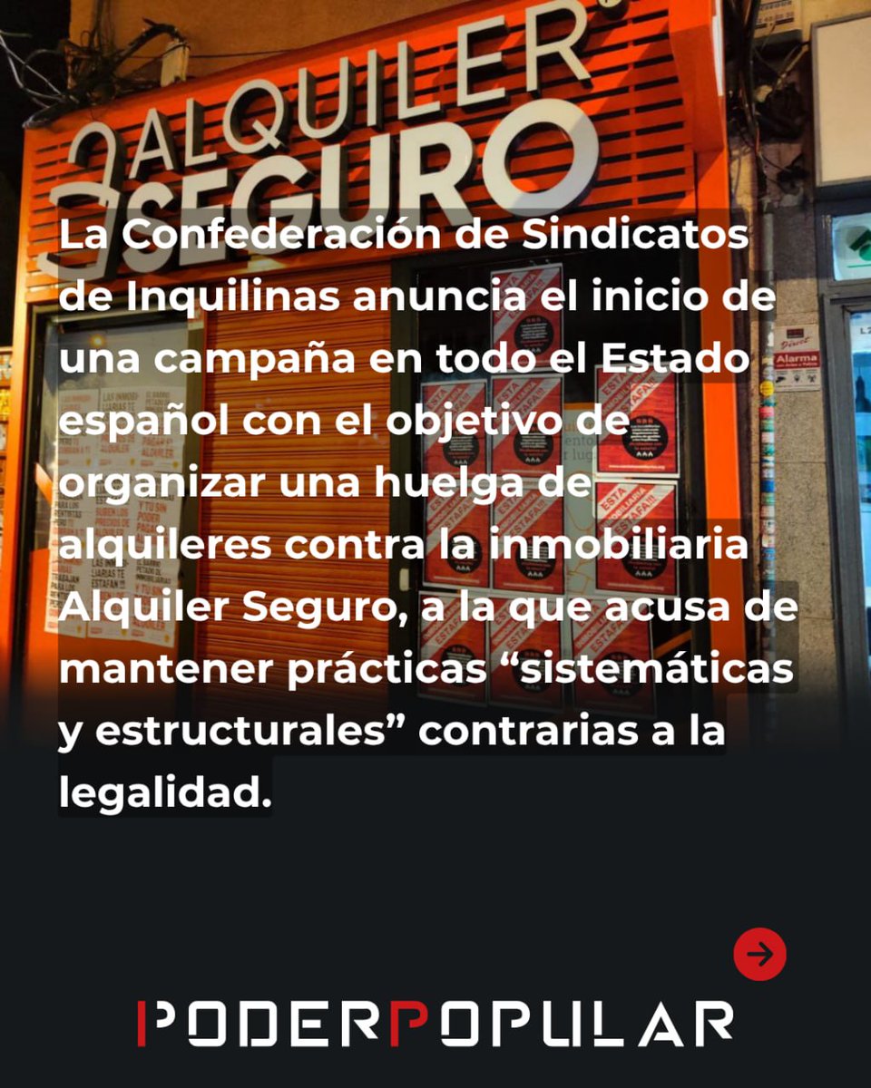 PoderPopularWeb's tweet photo. 💥 H𝐮𝐞𝐥𝐠𝐚 𝐝𝐞 𝐚𝐥𝐪𝐮𝐢𝐥𝐞𝐫𝐞𝐬 𝐜𝐨𝐧𝐭𝐫𝐚 𝐀𝐥𝐪𝐮𝐢𝐥𝐞𝐫 𝐒𝐞𝐠𝐮𝐫𝐨

La Confederación de Sindicatos de Inquilinas impulsa una campaña estatal para una huelga de alquileres contra Alquiler Seguro.

📰 Noticia completa: https://t.co/7k2V39DSEp https://t.co/FJsS9Up535