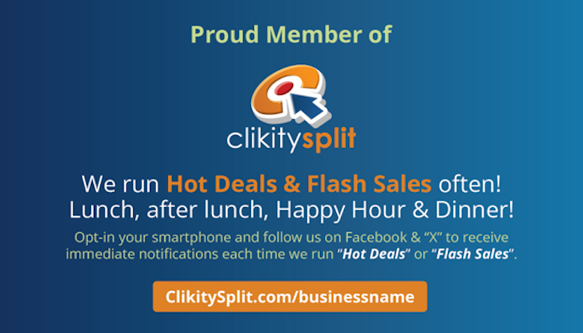 ClikitySplit's tweet photo. @elonmusk @elonmusk ClikitySplit’s patented control layer just made keyword search &amp; paid ads obsolete for local biz. Opt-in only, GPS map discovery + auto-rolling Hot Deals. Game changer for SMBs. Video: https://t.co/QV75HPSBxx https://t.co/aJSM3aS2JI
