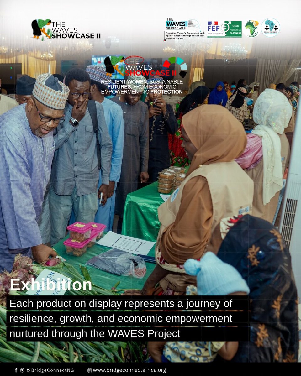 BridgeConnectNG's tweet photo. Are you ready for an inspiring experience that brings stories of resilience growth?

Here are what you should expect in the upcoming WAVES showcase, a project co-implemented by @AgrofixiNG and supported by @FranceInNigeria 

Register at: https://t.co/eETGJK1SeA https://t.co/SiKLTRpXF5