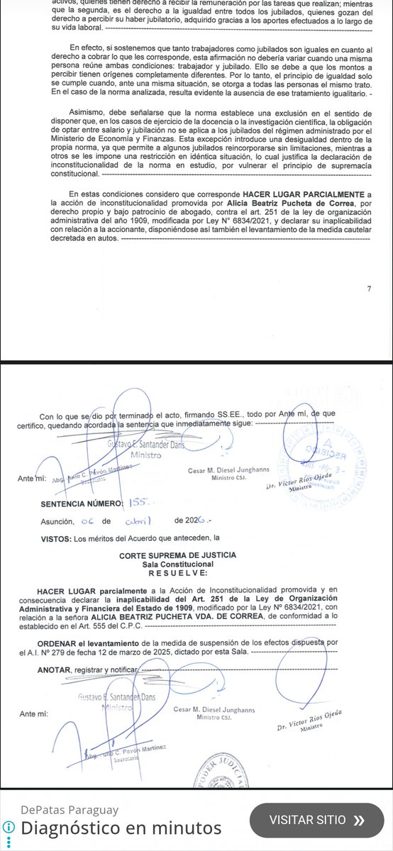 La Sala Constitucional declaró inconstitucional el artículo que prohibía la doble remuneración para la actual representante del Ejecutivo ante el Consejo de la Magistratura, Alicia Pucheta,  argumentando que la jubilación es un derecho adquirido.  

Resolvió hacer lugar