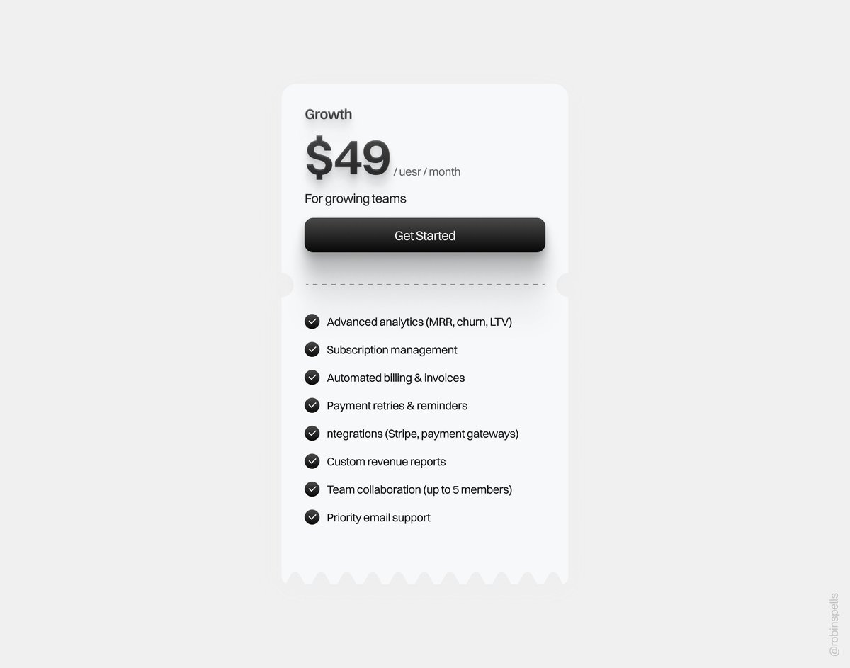 robinspells's tweet image. Pricing card design

#webdesign #saas #uiux