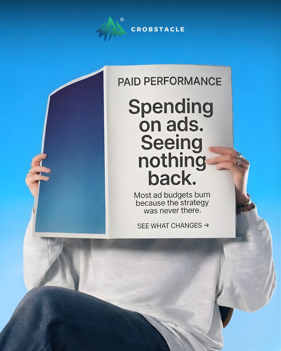 crobstacle's tweet photo. Most ad budgets in Dubai burn for one reason
The strategy was never there.
Precision over volume.
Audit before spend.
Every dirham has a job.
↓40% CPL
↑60% ROAS
30d optimised
That's the @Crobstacle method.
Less waste. More pipeline. Day one.
#PaidPerformance #Dubai https://t.co/lL1at5qcGq