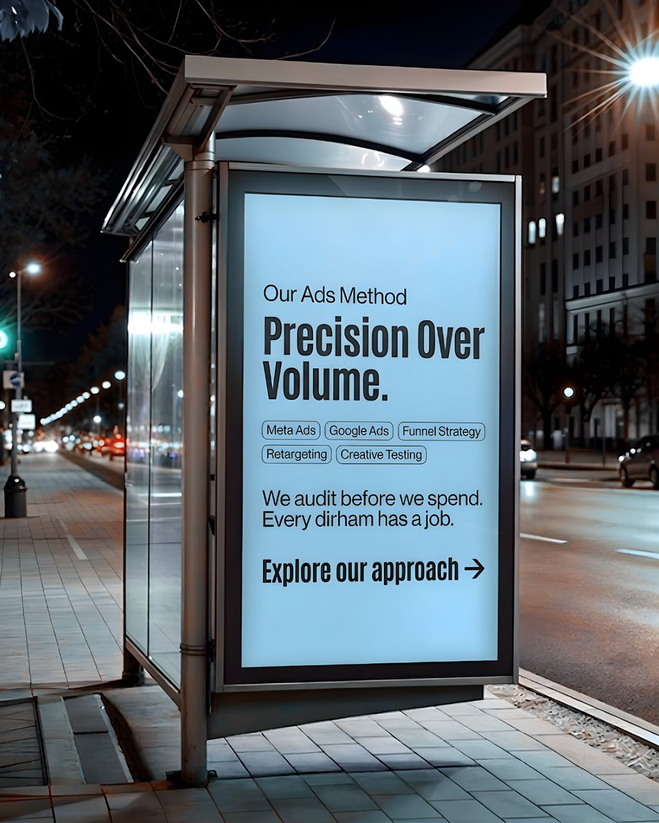 crobstacle's tweet photo. Most ad budgets in Dubai burn for one reason
The strategy was never there.
Precision over volume.
Audit before spend.
Every dirham has a job.
↓40% CPL
↑60% ROAS
30d optimised
That's the @Crobstacle method.
Less waste. More pipeline. Day one.
#PaidPerformance #Dubai https://t.co/lL1at5qcGq