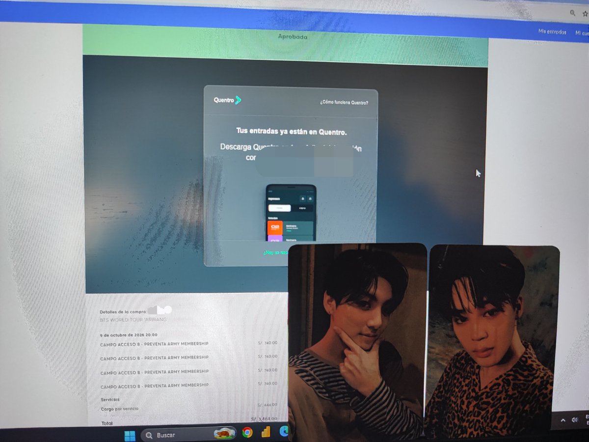 lilsux's tweet photo. Gente se logró CAMPOOOO BTSSSS

#Ticketmaster #bts #sanmarcos #lima #peru https://t.co/U8YyYI6uGx