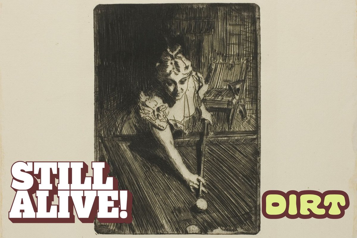 dirtyverse's tweet photo. "It’s much too hard for thirty- and forty-somethings to make friends. Male loneliness is a full-blown epidemic. Nobody just hangs out anymore."

@Laura_Adamczyk on never playing pool alone, the latest essay for Still Alive x Dirt. 🎱 https://t.co/HK4uneXy2K