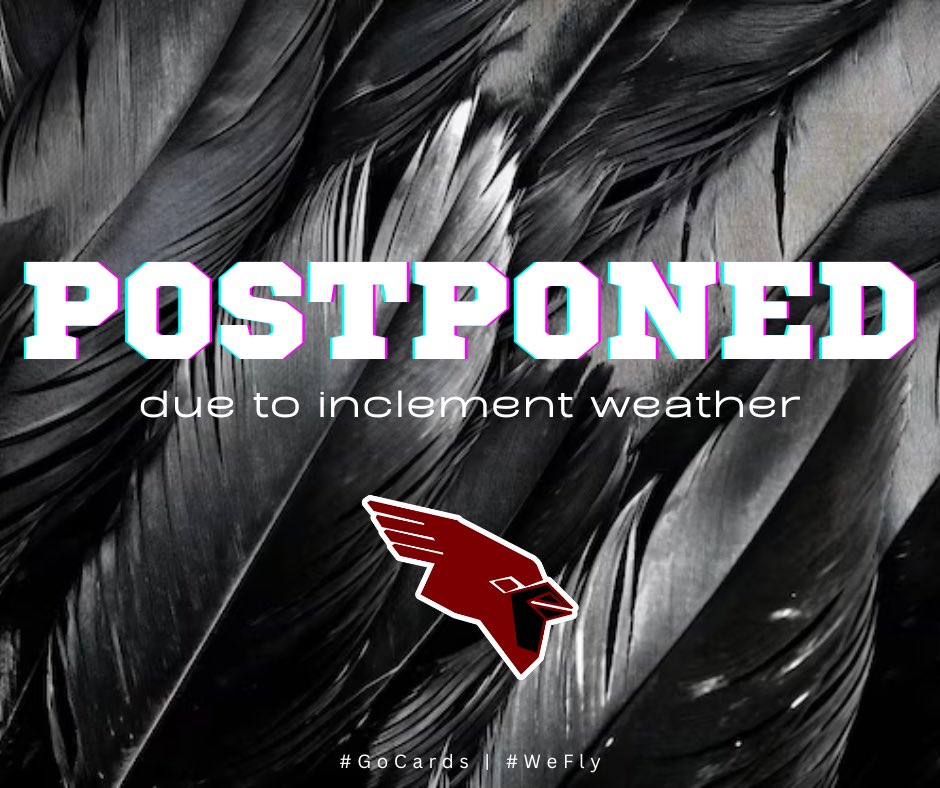 Tonight’s Verona matchup has been postponed—temps narrowly below the Big 8’s 40° threshold. The #BestOfTheWest series now kicks off WED APR 15.

The Cards remain focused on tomorrow’s game at SPW and will be on the field preparing this afternoon.

#GoCards | #WeFly