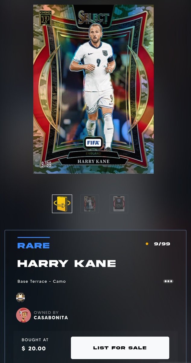 CasaBonitaCards's tweet image. ⚽️🔥 Little morning pickup for today. This jersey match Harry Kane 9/99 for $20. 👀⚽️
#panini #blockchain #MLS #worldcup #England #crypto #opensea