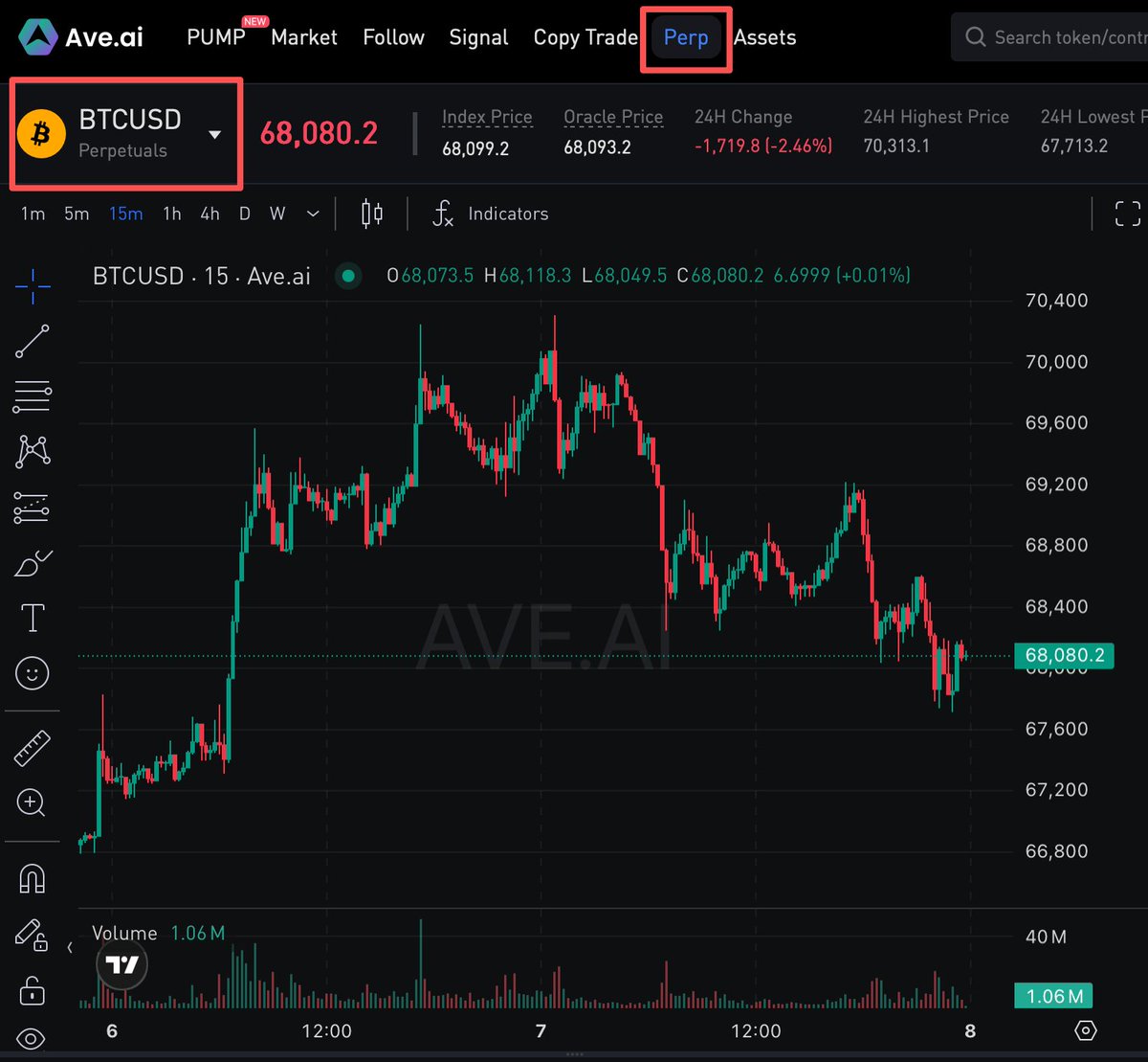 AveaiGlobal's tweet image. Long or Short🤔🤔
Take your choice on Ave.ai

Web👉pro.ave.ai
TG👉t.me/+sRUeT37k330zN… 

#BTC #Ave #Perps