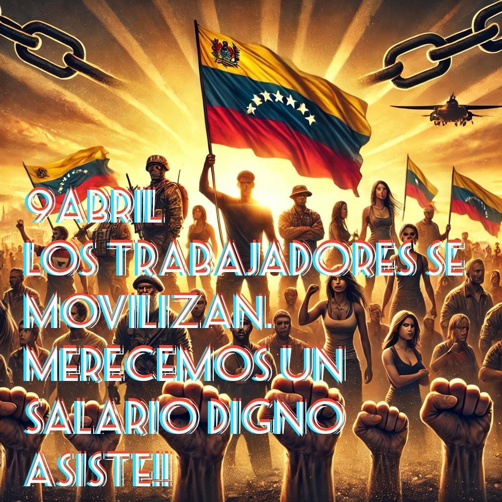 Este jueves 9 hora 9:00 am.todos desde plaza venezuela hasta miraflores #SinMiedo #PalaCalle.