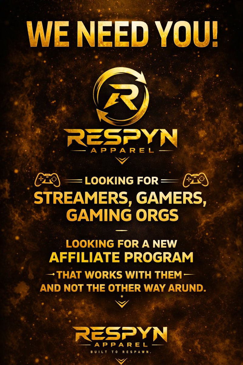 RespynApparel's tweet image. #smallstreamers #TwitchStreamers #twitch @TwitchEsports @YouTubeGaming @streamlabs