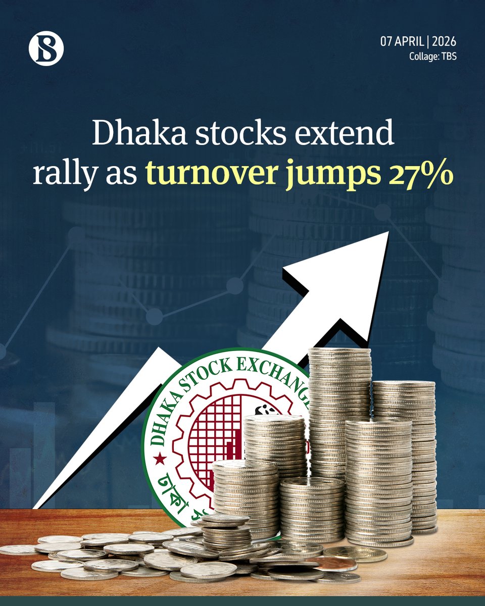 tbsnewsbd's tweet image. The Dhaka stock market continued its upward momentum today, buoyed by a sharp rise in turnover and improving investor sentiment.

Link in comments

#dhakastockexchange #turnover #TBSNews