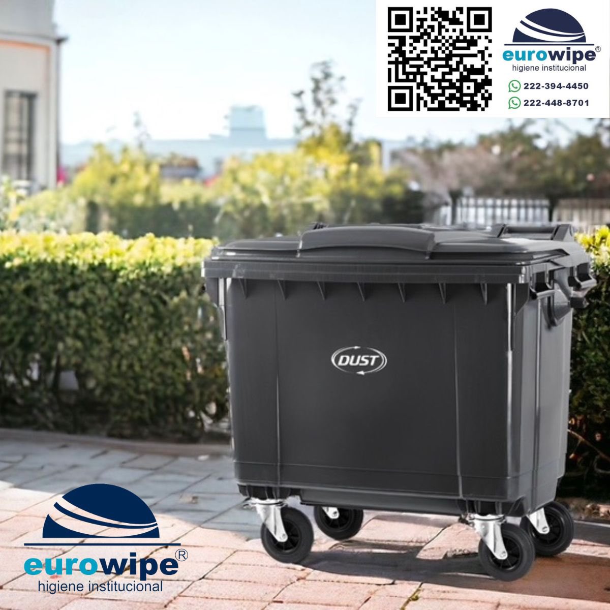 eurowipe's tweet photo. Contenedores DUST para basura, desde 120 lts hasta 1,100 lts, disponibles en varios colores, para cualquier industria y/o negocio la gestión de residuos es primordial. #contenedoresbasura#gestionresiduos#botesbasuragrandes https://t.co/CQv3qhnLwV