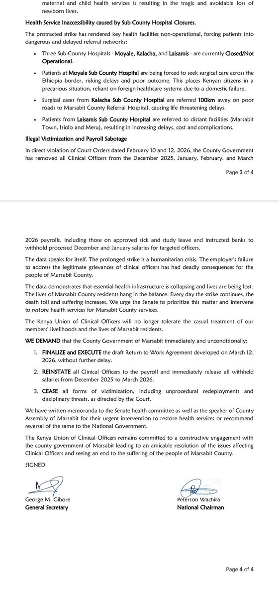 Kenya Union of Clinical Officers tweet media