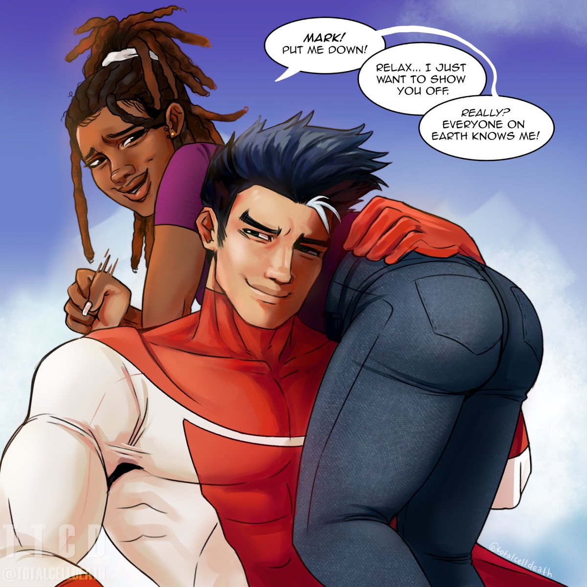 OmniMark and Amber from his universe 🤤 #Invincible #MarkAmber