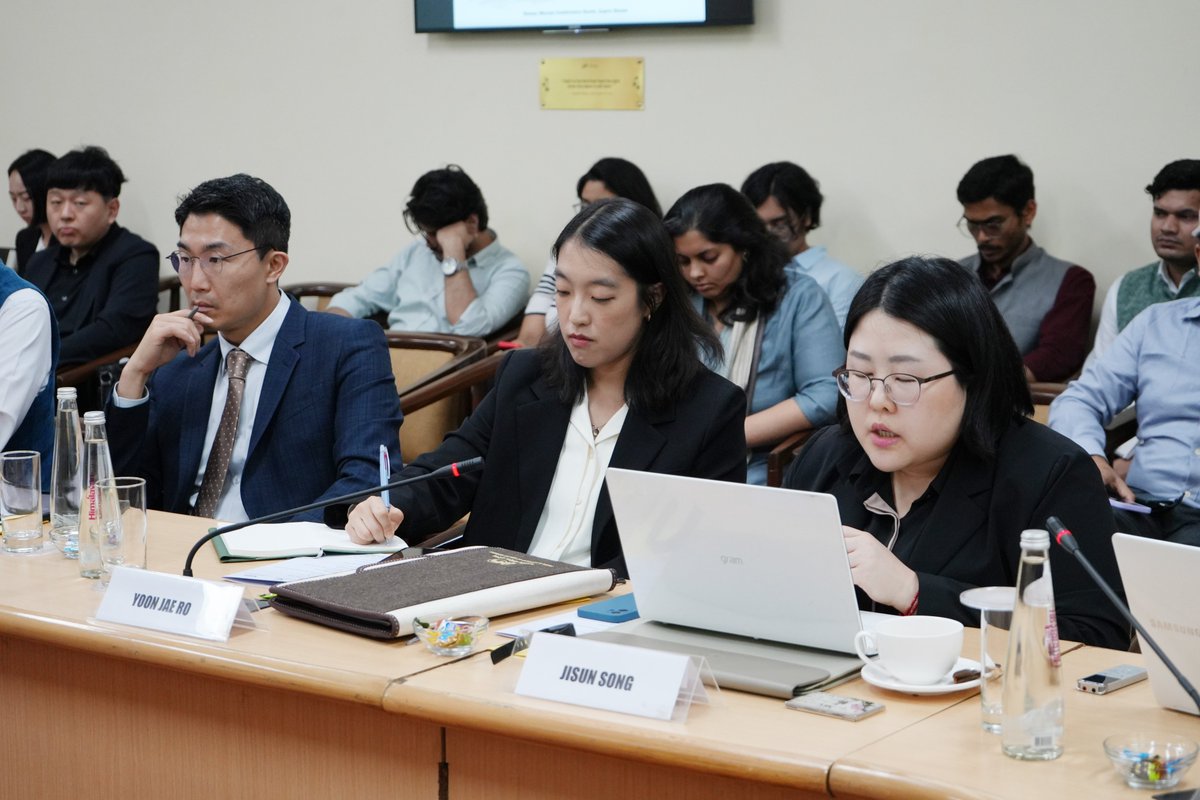 ICWA_NewDelhi's tweet photo. Session 4 of the Third India-RoK (ICWA-RIS @RIS_NewDelhi and KNDA @mofa_knda-KIEP) 2+2 Dialogue on “India–RoK Cooperation in the Global South” was chaired by Prof. Sachin Kumar Sharma @SKSharma_World, Director General, RIS. Dr. Jisun Song, Associate Professor, Department of Global Governance Studies, KNDA and Dr. Sanjeev Kumar @DrSanje84792486, Senior Research Fellow, ICWA were the presenters. Dr. Yoon Jae Ro, Research Fellow, India and South Asia Team, KIEP and Dr. Sabyasachi Saha @sabya_saha, Associate Professor, RIS were the discussants.

The discussion emphasised that India and Korea should seek both bilateral and triangular cooperation toward the Sustainable Development Goals (SDGs) in the Global South and develop strategies for a post-SDG era, especially in light of the changing dynamics among donors, particularly from the West. The cooperation between India and Korea in the Global South should focus on artificial intelligence (AI), digital governance, climate resilience, and capacity building.

The session also discussed Indian and Korean initiatives and their approaches to the Global South, noting that Korea has recently diversified its global engagement in development assistance, emphasising minilateralism and multilateralism, as well as digital AI and climate initiatives. Korea has introduced a five-year development strategy.

It was highlighted that Korea needs to engage with India-led mini and multilateral initiatives in the Global South, viewing this as a strategic opportunity. Additionally, both countries should identify areas of convergence and minimise divergence. Branding of their respective development models should be explored, for example, Korea's land reforms and success in the education sector, as well as India's White and Green Revolutions.