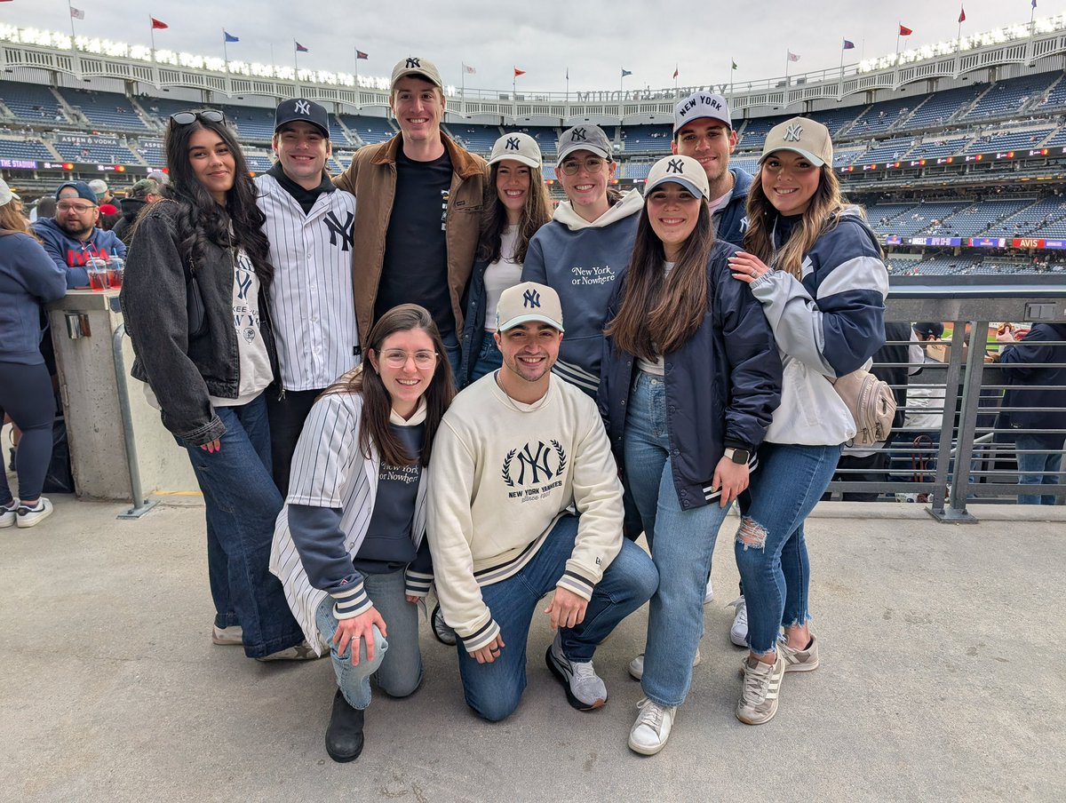 izzykopecky's tweet photo. Kiefer/Kopecky family taking on some Yankees baseball this past weekend in honor of our Grandma Millie who would’ve been 89 today. She made us all the giant Yankees fans we are today💙 #ToyotaPinstripePride @Yankees https://t.co/DwrVrLulCo