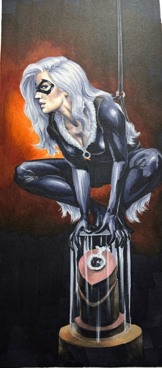 iamluke85's tweet photo. #blackcat artwork by #CatStaggs https://t.co/lUeUWAlvsJ
