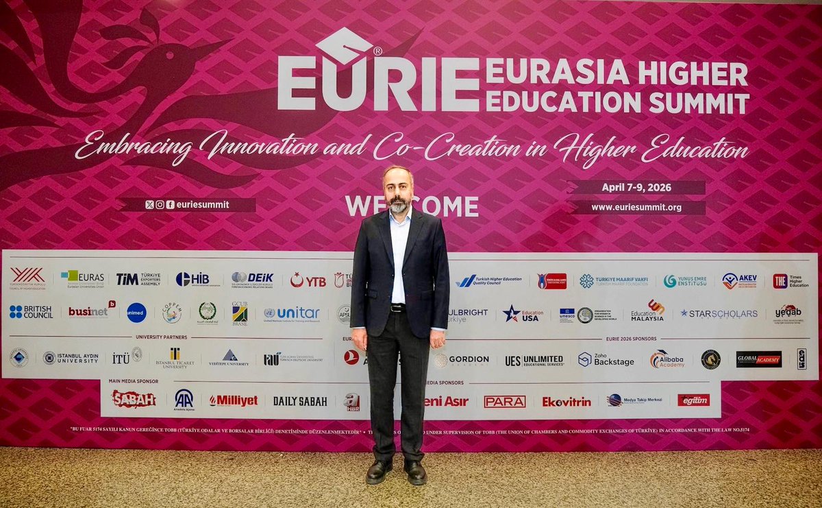 HaberVANYYU's tweet photo. Üniversitemiz Rektörü Prof. Dr. Hamdullah Şevli, İstanbul’da Avrasya Üniversiteler Birliği (EURAS) tarafından düzenlenen 11. Avrasya Yükseköğretim Zirvesi’ne katıldı.

@hsevli 
#EURAS
#EURIE2026 
#VanYüzüncüYılÜniversitesi
#VanYYÜ https://t.co/mCWjKgMEfF
