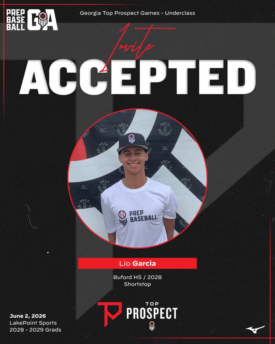 PrepBaseballGA's tweet image. 𝐓𝐨𝐩 𝐏𝐫𝐨𝐬𝐩𝐞𝐜𝐭 𝐆𝐚𝐦𝐞𝐬: 𝐔𝐧𝐝𝐞𝐫𝐜𝐥𝐚𝐬𝐬 🍑 
𝑰𝒏𝒗𝒊𝒕𝒆 𝑨𝒄𝒄𝒆𝒑𝒕𝒆𝒅 ✅ 

+ UTL Colin Anderson
+ SS Lio Garcia
+ OF Brooks DeRosa
+ OF Caelen Frederick

Roster, request an invite, event details ⤵️ 
🔗 prepbsbl.com/3MwgtNV