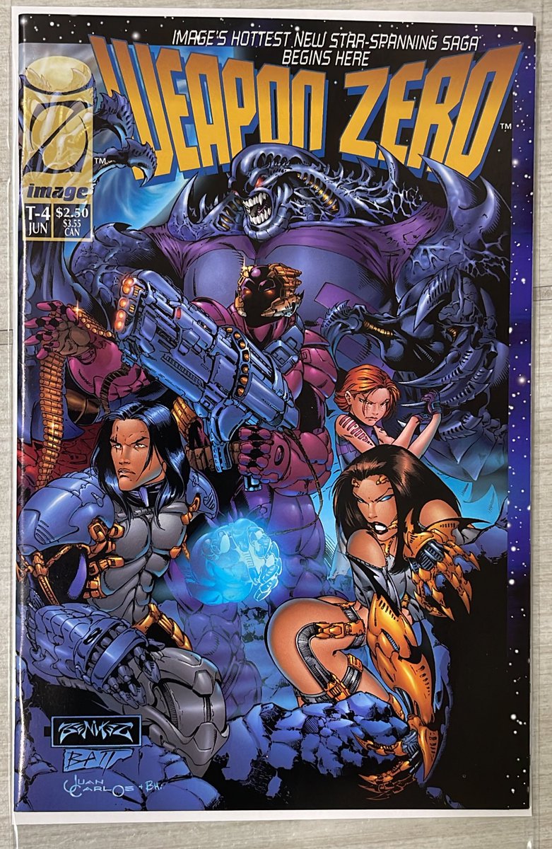 rholmes0520's tweet photo. On this @TopCow Tuesday, the first Top Cow book I bought off the stands.The rest they say, is history.I bought every book the Cow put out for their first 10 yrs. It had the legendary @WalterSimonson writing and Joe Benitez penciling. I was hooked… #topcow #comics #WeaponZero https://t.co/vYqRw4XXRW