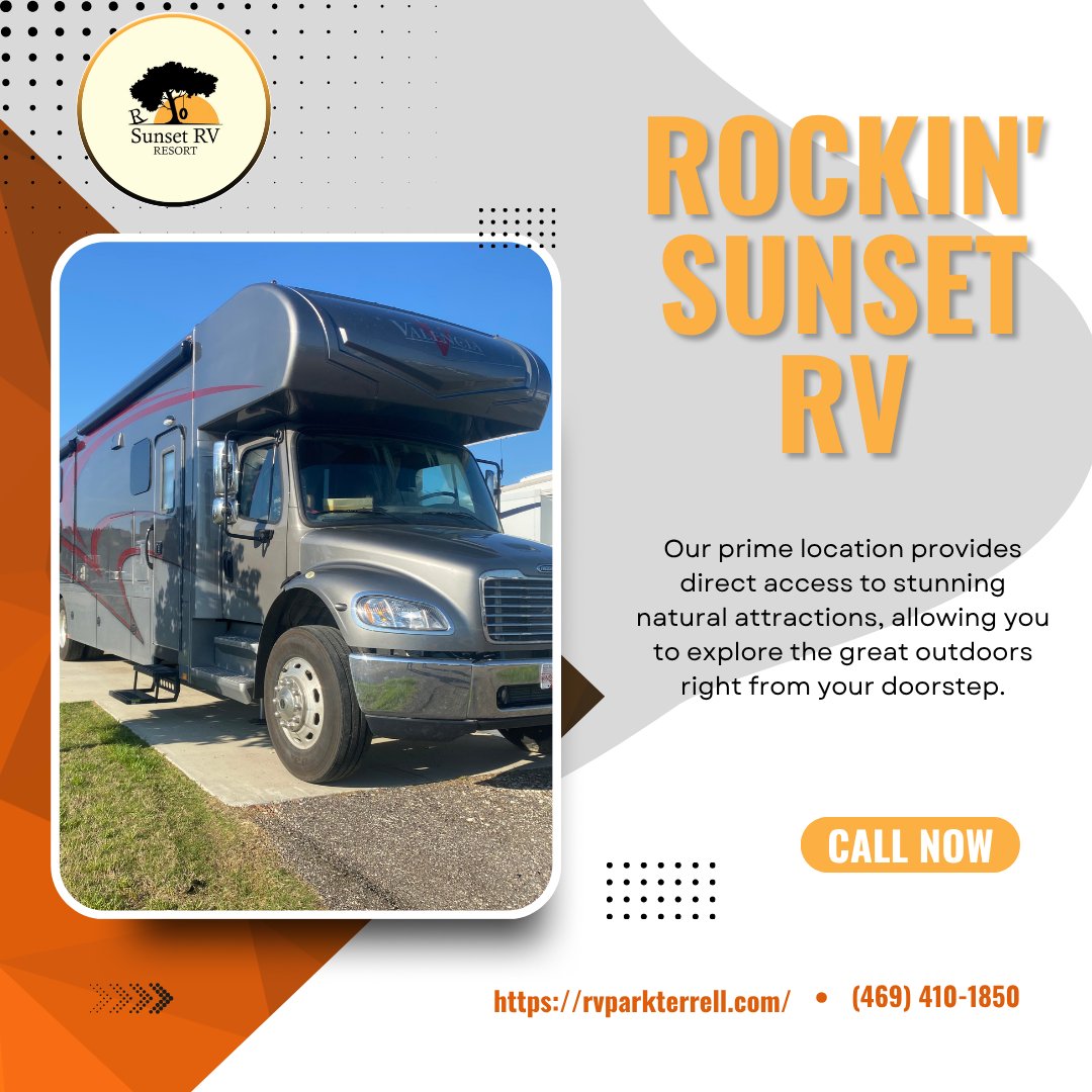 RockinSunsetRV's tweet photo. We love helping travelers experience the freedom of RV camping in a peaceful and welcoming setting. Our spacious sites and scenic surroundings make every trip memorable. Call to reserve your spot and start planning your next getaway with us. #RVCamping
https://t.co/iYxe0eYkcu https://t.co/GhvwjAGr96
