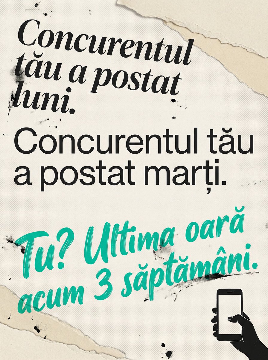 ivorycreative1's tweet photo. 58% dintre români cumpără produse doar pentru că le văd pe feed-ul lor.

Dacă tu nu apari în feed-ul clientului săptămâna asta, cumpără de la cel care apare. https://t.co/KY950RK54G