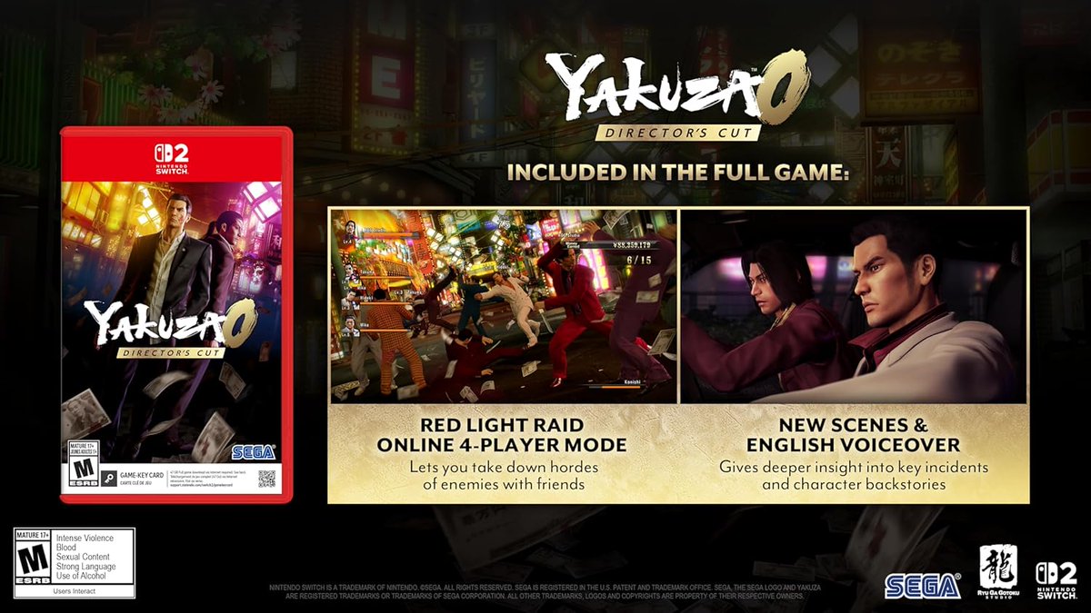 Yakuza 0: Director's Cut for Nintendo Switch 2 on sale for $24.99, 50% off the original $49.99 MSRP. #ad

Amazon:  zdcs.link/QrJ1eN
Best Buy: zdcs.link/Qm8Bmy
GameStop: zdcs.link/9ZA7lV