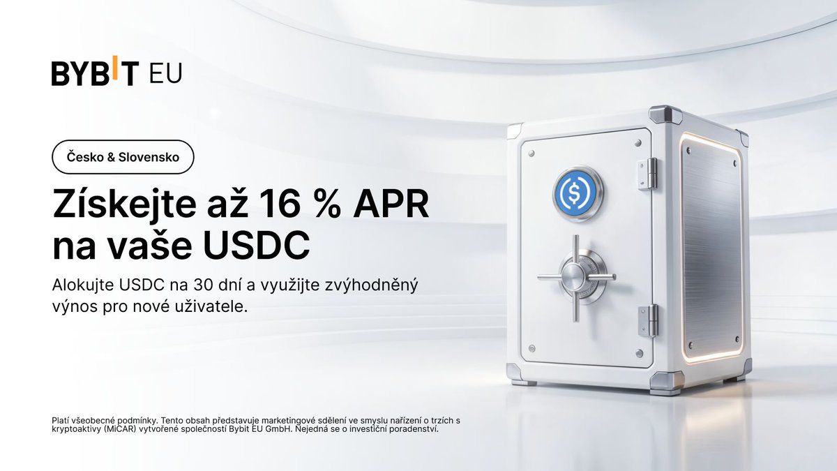 Bybit_CZSK's tweet photo. Přidejte se k Bybit EU a získejte až 16% APR na vaše USDC!

Platí exkluzivně jen pro Česko &amp; Slovensko!

👉️  Více informací naleznete zde: https://t.co/uv1CRVfl5r 

#Bybit #Earn #Crypto https://t.co/E5jmoKuqgl
