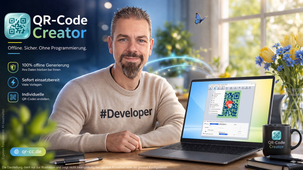 Keine Cloud. Keine Datensammlung. 🔒
QR-Codes einfach offline erstellen – schnell &amp; ohne Programmierung.

👉 qr-cc.de

Hinweis: QR-Codes werden lokal erstellt. Bei externen Inhalten gelten die Datenschutzbestimmungen der jeweiligen Anbieter.
#QRCode #Privacy #DSGVO