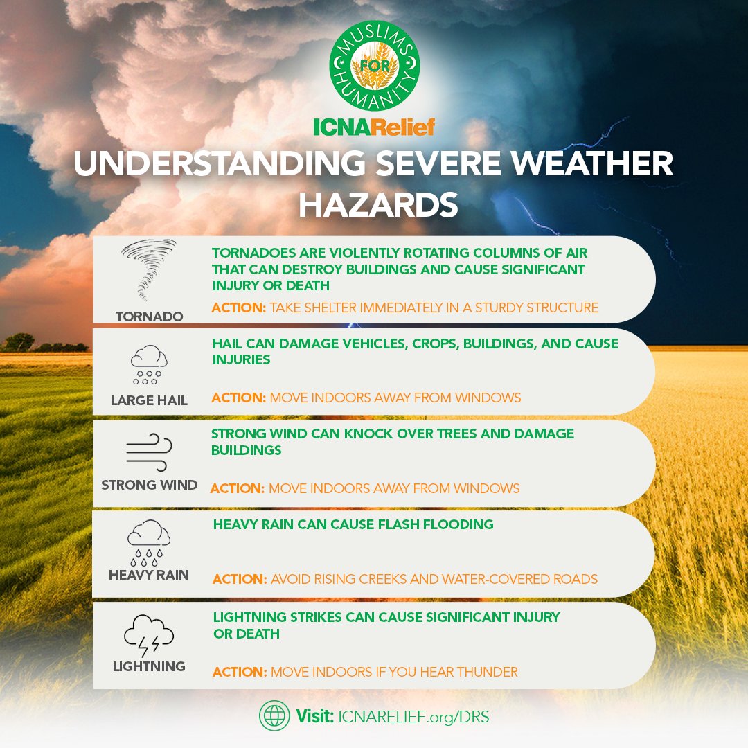 ICNARelief's tweet image. Tornado season is here, stay prepared. 🌪️

Have an emergency plan, know your safe place, and keep essentials ready. A few steps now can protect your family when it matters most.

#TornadoSeason #StayPrepared #ICNARelief"
