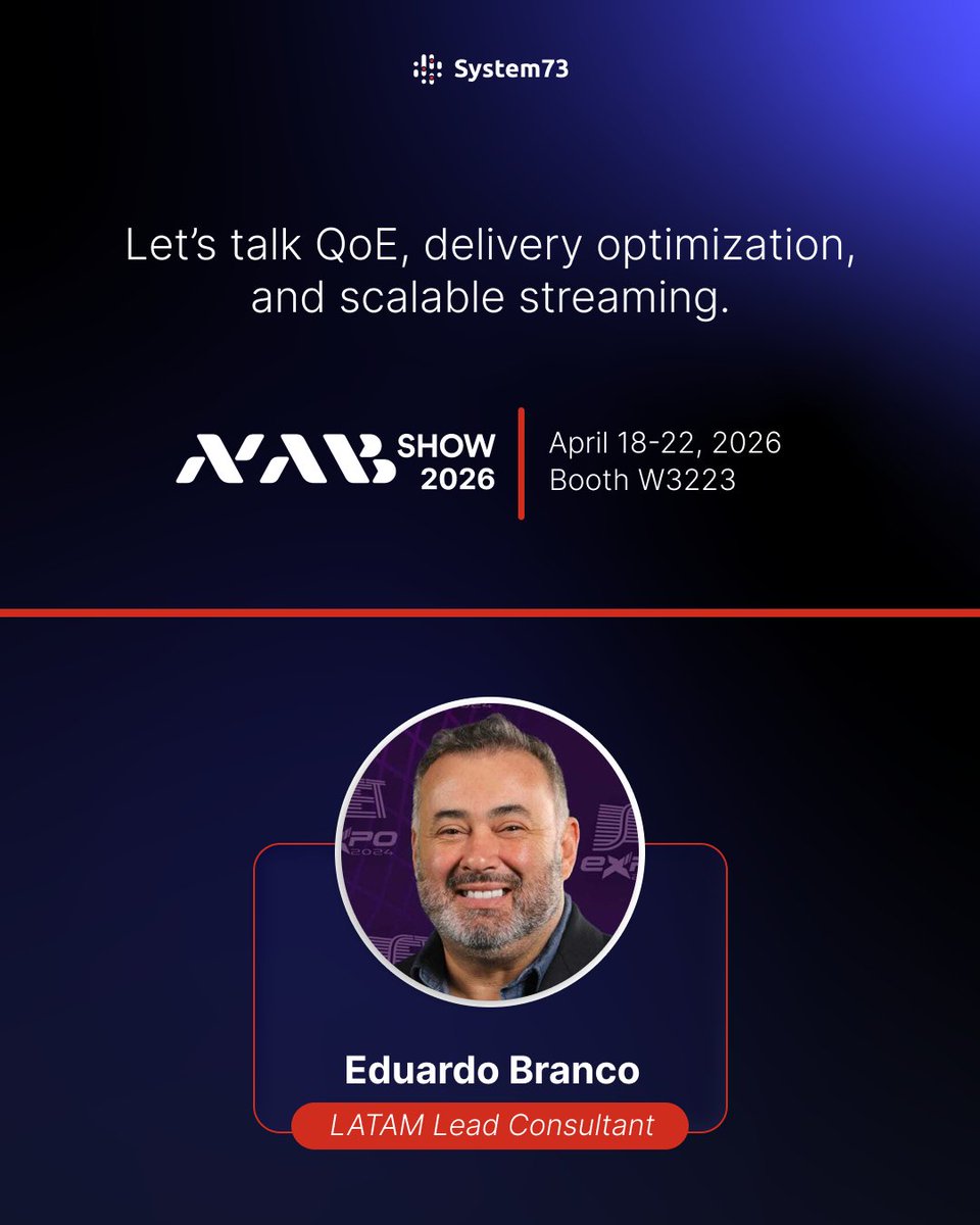 System73PolyNet's tweet photo. Heading to NAB Show?
Make sure to stop by our booth to talk everything about QoE, delivery optimization, and scalable streaming.
📅 April 18–22
📍 Booth W3223

Looking forward to great conversations and new connections. https://t.co/kGMOndVKeA