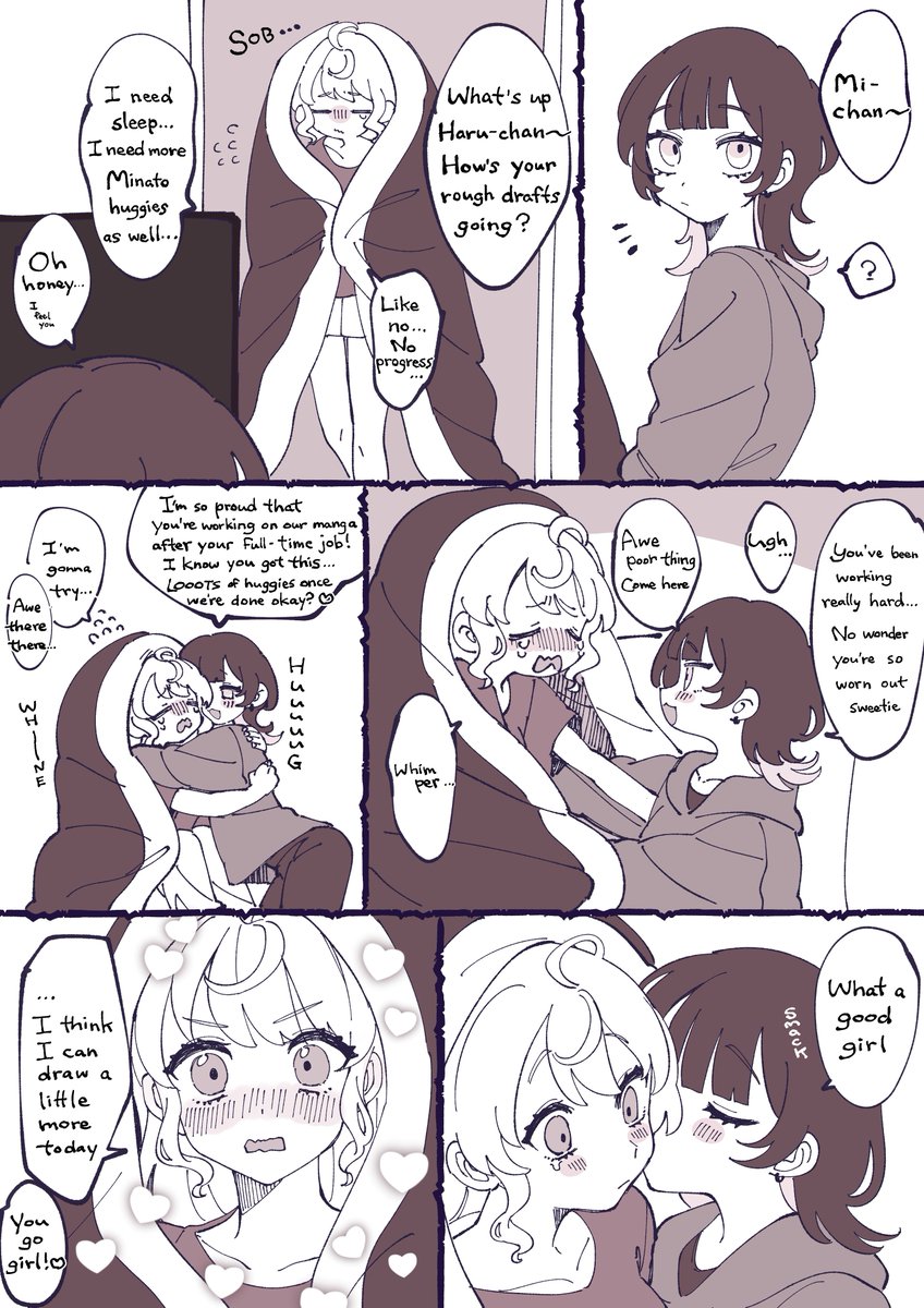 KohaMina_EN's tweet photo. 🟣［Archive / Aug 2022］
My Ordinary Life with an Elder Girlfriend⑧ 

🟣Art by Daruma ( ＠daruma_tatsuma )
　( Comic Translation by @TLchan_XOXO ) 
#KoharuAndMinato #小春と湊 #yuri #GL https://t.co/P83GQY3uyQ