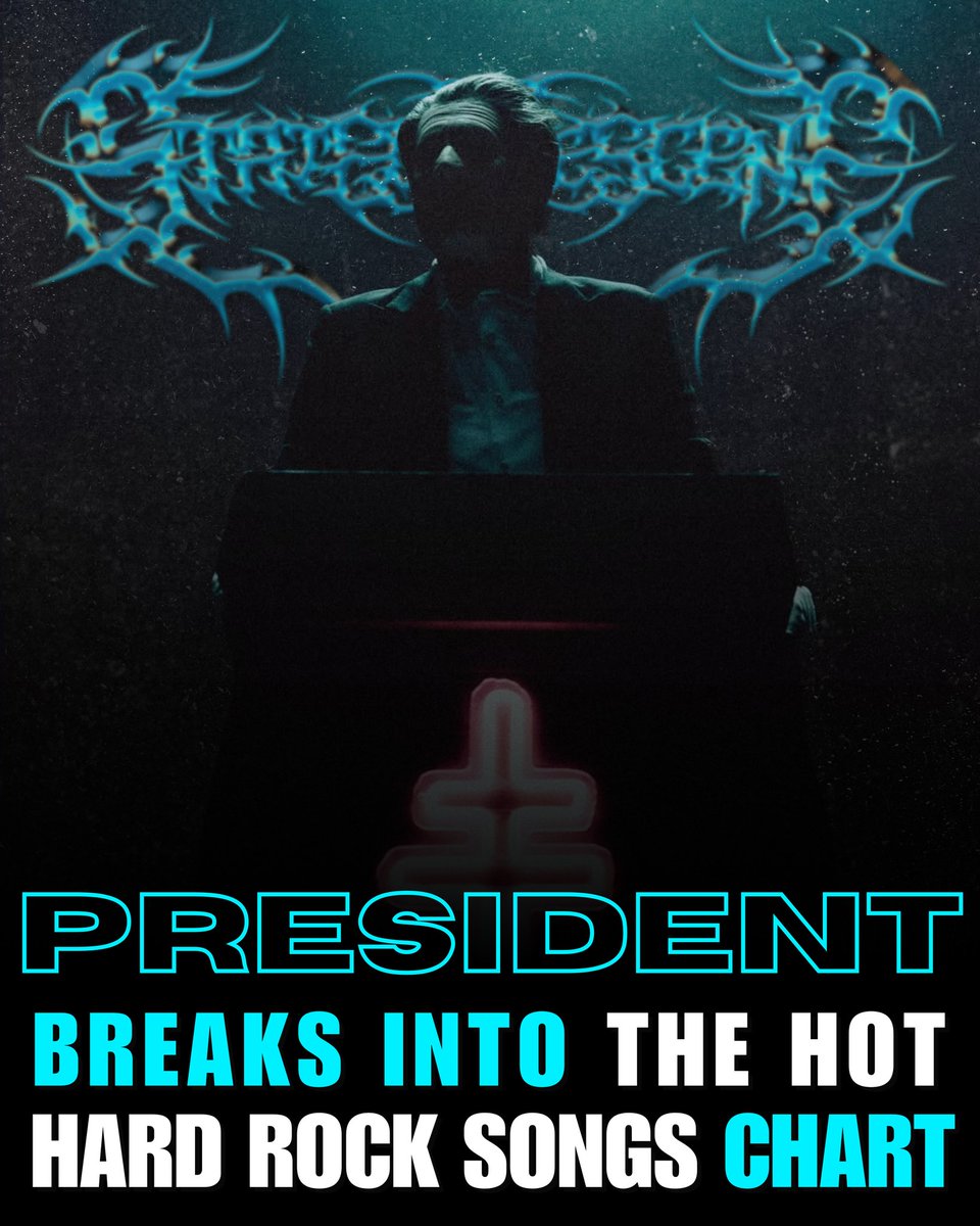 SOTSPodcast's tweet image. President has had two songs, Mercy and Fearless, break into the Billboard Hot Hard Rock Songs Chart both for the first time this week, coming after a massive support run opening for Bad Omens on the Do You Feel Love Tour.