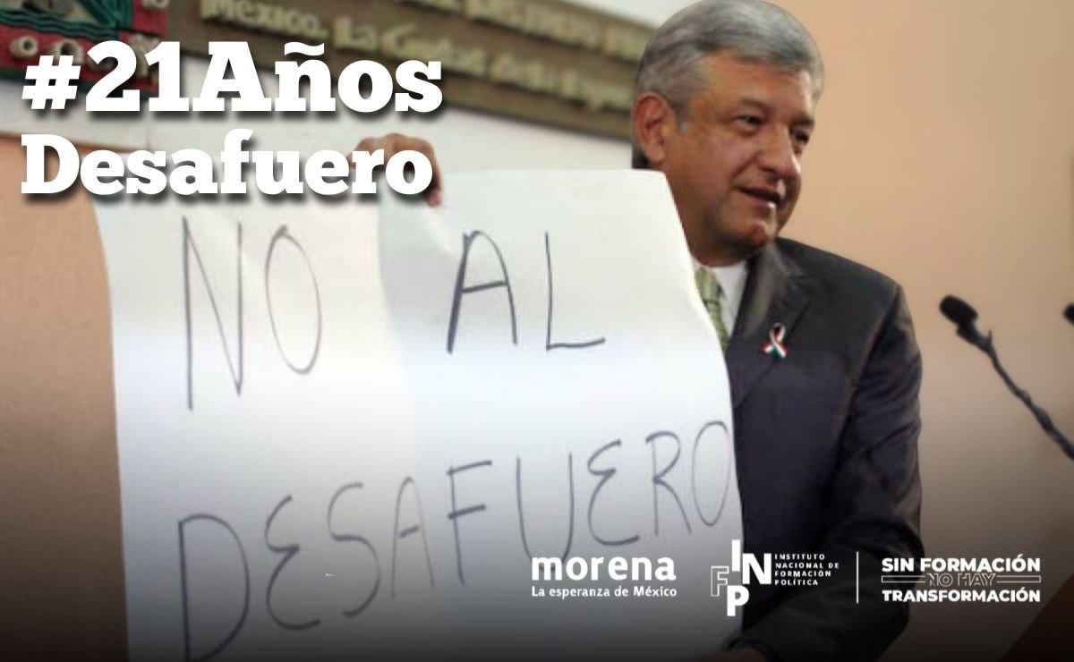 Hace ya tantos años del inicio de esta lucha 
#21AñosDesafuero
Es un honor estar con Obrador viva la dignidad! viva México!