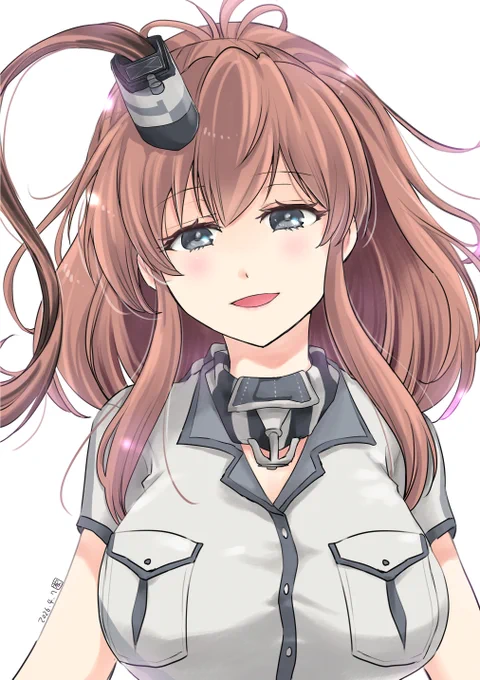 #艦これ版深夜の真剣お絵描き60分一本勝負 #艦これ版真剣お絵描き60分一本勝負_20260407 サラトガ+34分 さすがに嫁さんは時間かかったなり お誕生日おめでとう