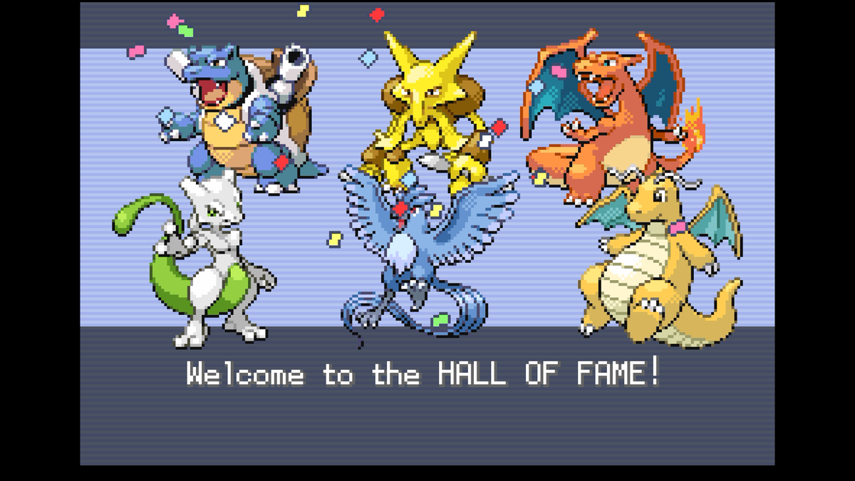 step_yt's tweet photo. I rebeat the Elite Four because they are stronger after the first time! Also I'm kinda showing off my shiny Mewtwo I spent like a week trying to get :D https://t.co/8BXHfyiqi3