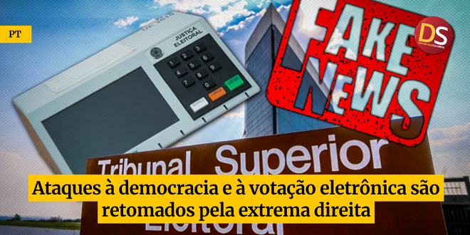 ds_pt's tweet photo. Ataques à democracia e à votação eletrônica são retomados pela extrema direita

Falas de Flávio Bolsonaro e Eduardo Bolsonaro revivem o golpismo e desprezo às instituições. TSE tenta conter desinformação com programa implementado desde 2019.

🔗 https://t.co/KtPsFhuUO8 https://t.co/C30WZcueAK