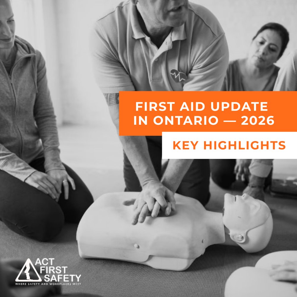 actfirstsafety's tweet photo. ⚠️ First aid training in Ontario is evolving in 2026.

New standards.
More hands-on focus.
WSIB-approved providers.

📞 416-283-7233 | Act First Safety
🔗 https://t.co/gyouuUcnb2

#FirstAid #WSIB #SafetyTraining #OntarioConstruction https://t.co/aWBNmMNUcQ