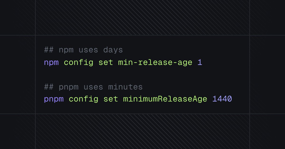 "How can I reduce the risk of installing a compromised npm package into my project?"

Delay package updates