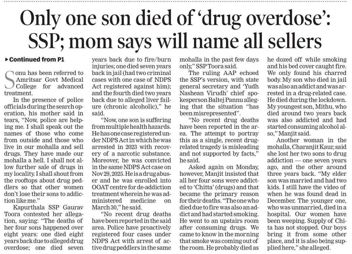Half a dozen youths have lost their lives to drugs within days in Panjab under AAP rule, and <a href="/ArvindKejriwal/">Arvind Kejriwal</a> is busy with his propaganda in Goa.

Have some shame and do something about drugs where your party has been ruling for the last four years.