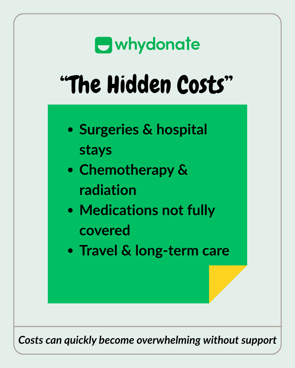 whydonate's tweet image. When someone is diagnosed with brain cancer, the fight isn’t just medical—it’s financial too.Treatment costs can quickly become overwhelming.Learn about expenses, crowdfunding, support options, and fundraising ideas.
👉 whydonate.com/blog/brain-can…
#CancerAwareness #WHYDONATE