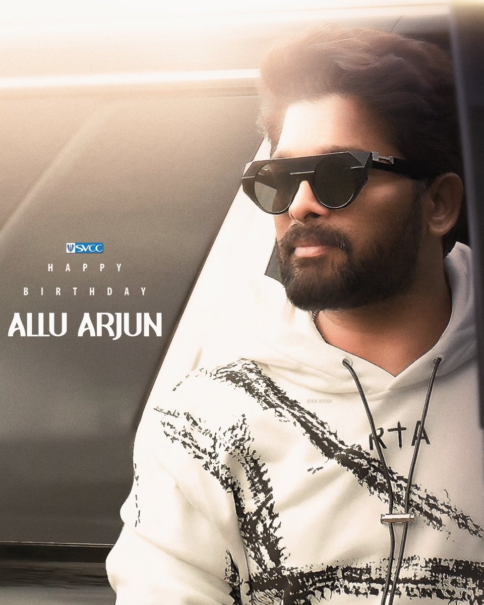 SVCCofficial's tweet image. Wishing the Icon Star @alluarjun a very Happy Birthday ❤️‍🔥

A name that defines style, swag and unmatched screen presence.. Continuing to set new benchmarks with every step. ✨

Here’s to bigger milestones and an even stronger journey ahead. 🔥

#HBDAlluArjun