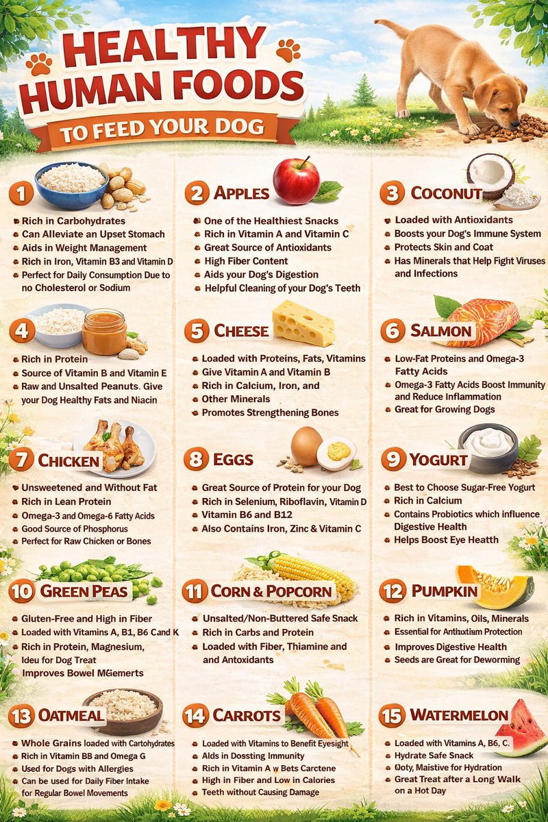 Healthy foods for your dog for the best recipes.
