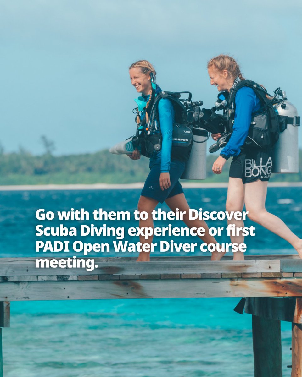 PADI's tweet image. Be that somebody. 🙌🏼
By sharing diving, you give and get wonderful, surprising gifts.  Seek adventure. Save the ocean.

- Dr. Drew Richardson, PADI President &amp;amp; CEO

Read more 🔗 blog.padi.com/be-that-somebo…

#PADI #ScubaDiving #Underwater #Diving