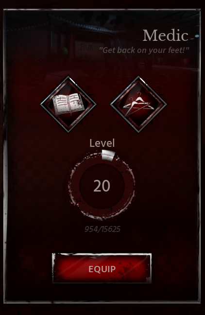 CraxelHigh_BZT's tweet photo. all max level survivor classes, next up, killers. https://t.co/OHG2nFJ5pE