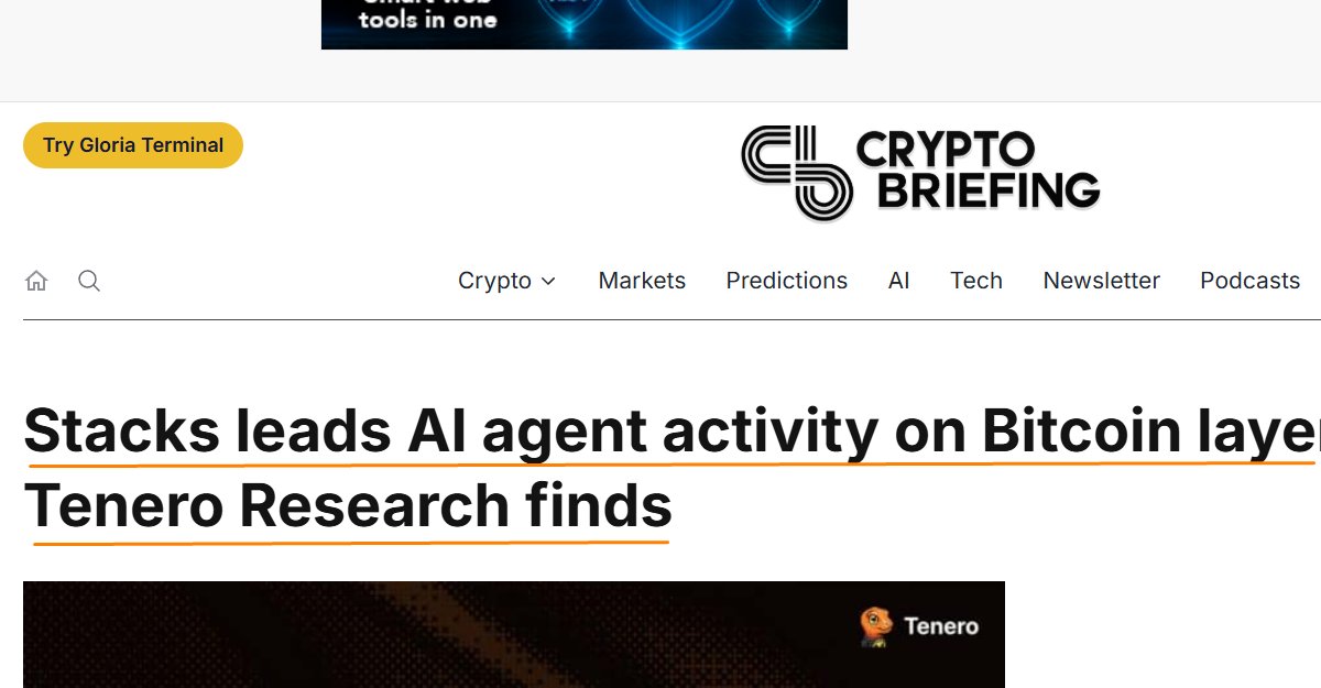 Rick_Sebastiaan's tweet image. Bullish.

@Stacks leads AI agent activity on Bitcoin layers.

Report by @tenero_io below.